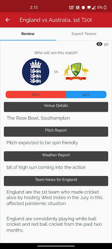 Dream Chimp - #No1 in Dream11 Predictions screenshot 2
