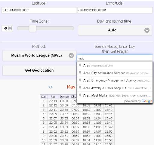 Monthly Prayer Timetable screenshot 3