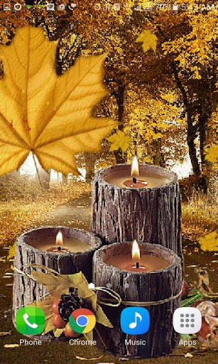 Wood Candles Live Wallpaper скриншот 3
