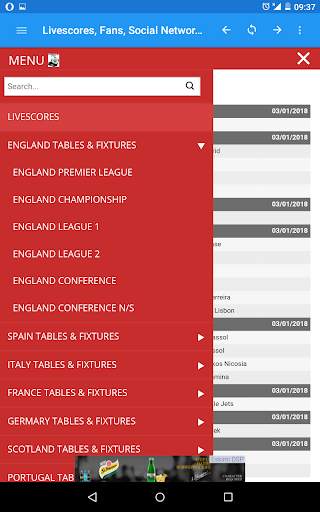 My Livescore Fans - Livescores, Fixtures, Results screenshot 1
