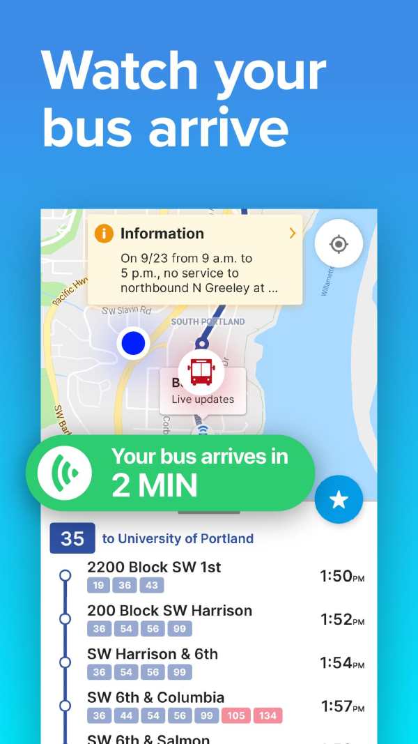 Portland Transit • TriMet Rail & Bus Times screenshot 3