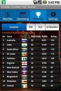 Cricter: Cricket Live Scores screenshot 5