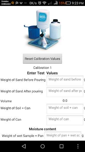 Field Density Test Calculator screenshot 1