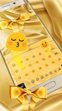 Silk Golden Bow Keyboard Theme screenshot 3