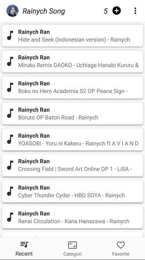 Rainych Song (all rainych cover songs) screenshot 1