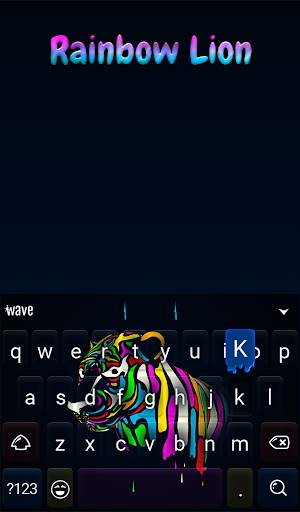 Rainbow Lioness Animated Keyboard   Live Wallpaper screenshot 2