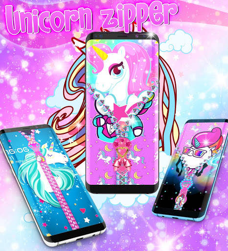 Unicorn zipper lock screen screenshot 7