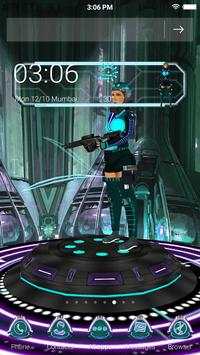 3D Warrior Girl Launcher Theme. screenshot 2