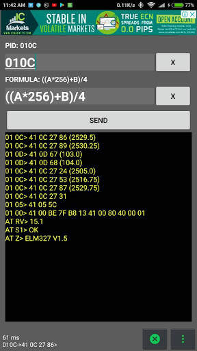 Terminal ELM327 Bluetooth WiFi screenshot 1
