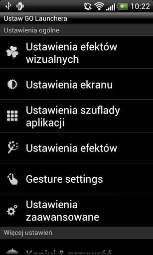 GO LauncherEX Polish language 2 تصوير الشاشة