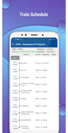 NTES train enquiry, train runn screenshot 4