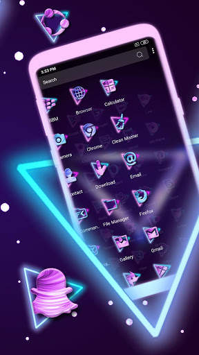 Neon Triangle Launcher Theme screenshot 3