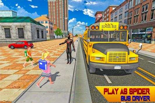 Bus sekolah laba-laba pahlawan mengemudi 2017 screenshot 9