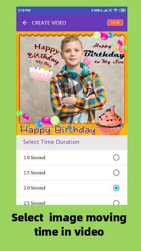 Birthday video maker for Son - with photo and song screenshot 4