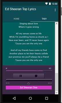 Ed Sheeran Music player screenshot 3