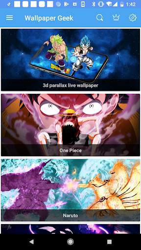 Wallpaper Geek - HD Anime live screenshot 1