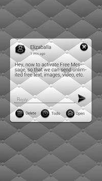 (FREE)GO SMS BLACK&WHITE THEME screenshot 4