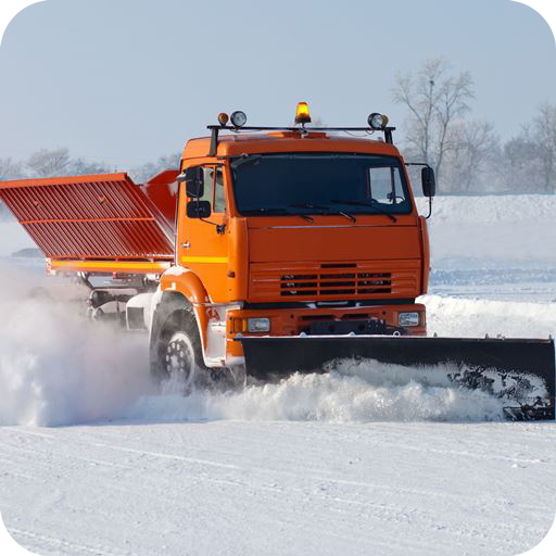 Snow Removal Truck Clean Road icon