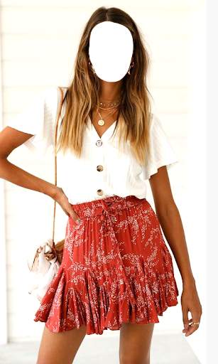 Women Mini Skirt Photo Suit screenshot 11