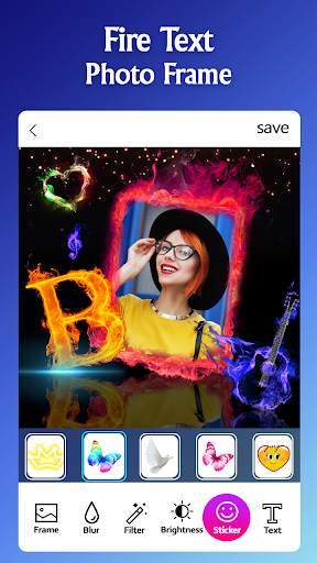 Fire Text Photo Frame screenshot 5