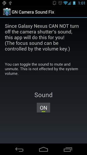 Galaxy Nexus Camera Sound Fix screenshot 1