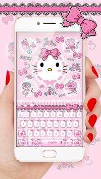 Pink Kitty Bàn phím Chủ đề screenshot 1