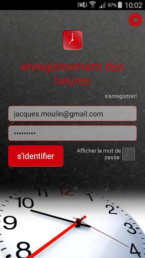 Enregistrement des heures screenshot 1