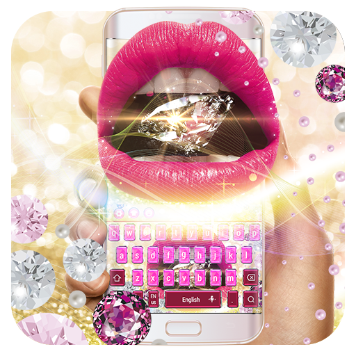 Pink smooch diamonds icon