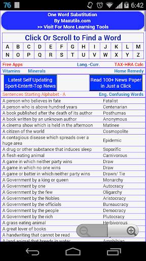 One Word Substitution- Grammar screenshot 1