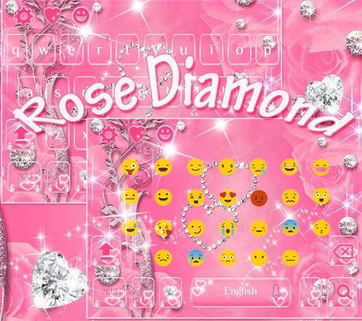 Rose diamond keyboard theme screenshot 2