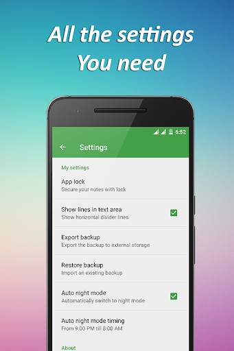 Notepad - With Lock, Backup, Colorful Themes, 2020 2 تصوير الشاشة