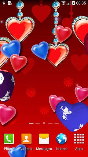 3D Hearts Live Wallpaper 4 تصوير الشاشة