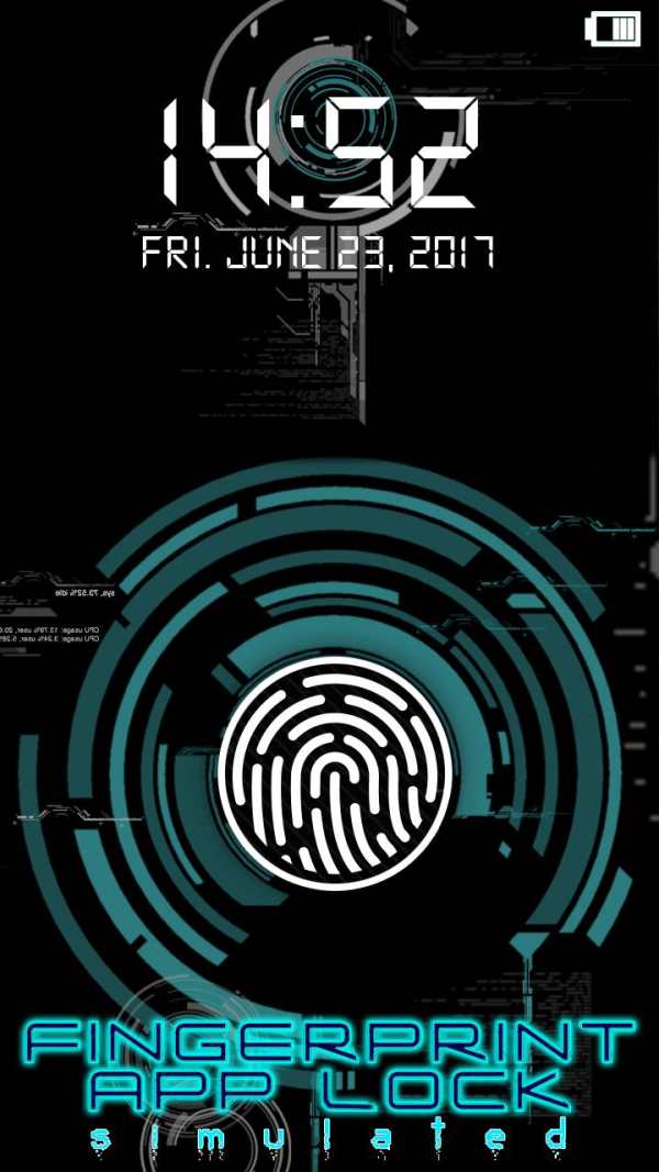 Fingerprint App Lock Simulated 7 تصوير الشاشة