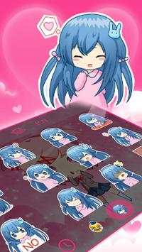Cute Doki Girls Keyboard Theme screenshot 3