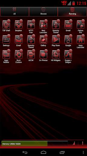 Serenity Launcher Theme Red screenshot 11