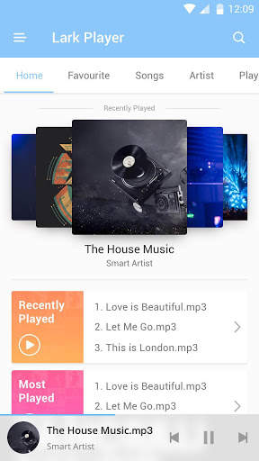 Lark Player Theme - Blue screenshot 1