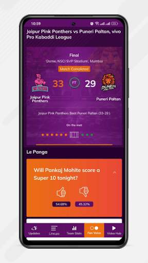 Pro Kabaddi Official App 2 تصوير الشاشة