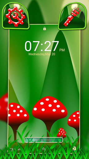Red Mushroom Green Launcher Theme screenshot 3