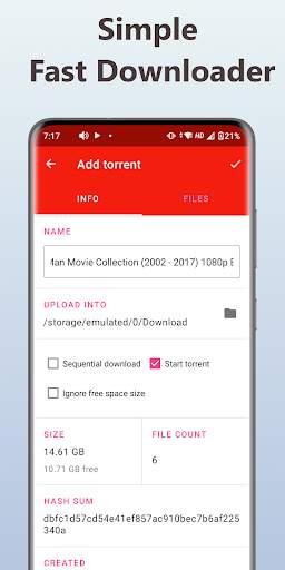 XTorrent - Simple Fast Torrent Download Manager screenshot 2