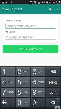New Contact for WhatsApp screenshot 2