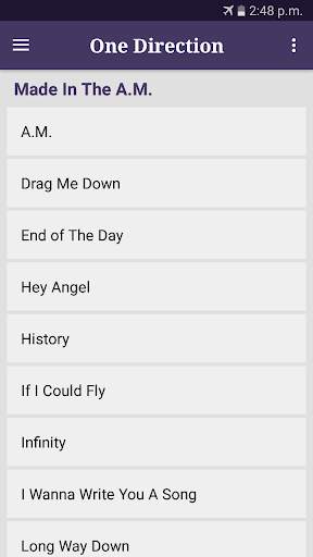 One Direction Lyrics screenshot 2