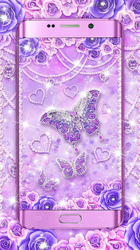 Purple Diamond Butterfly Live Wallpaper screenshot 1