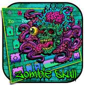 Zombie Skull Graffiti Keyboard logo