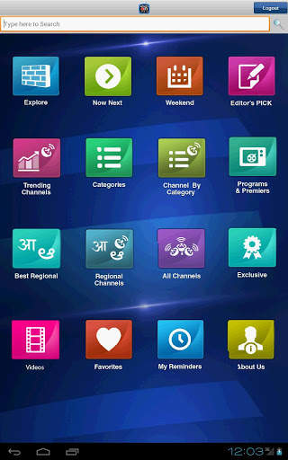 Whats On India a tv guide Tablet app screenshot 2