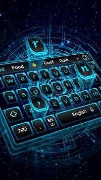 Hologram Tech Keyboard Theme screenshot 1