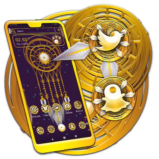 Golden Dream Catcher Launcher Theme 1.0