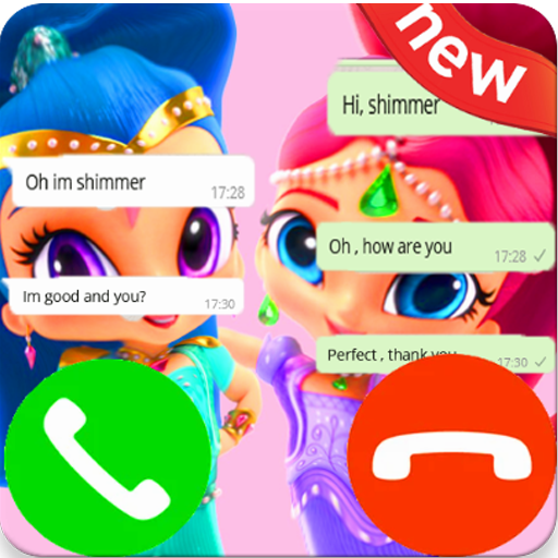 Call Shine &amp; shimer princess- Fake Video Call icon