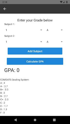 GPA Calculator Pakistan screenshot 3