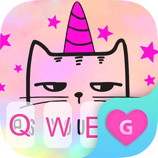 Kitty Unicorn Keyboard Theme for Girls 1.0