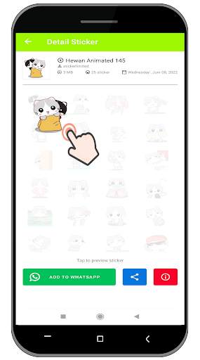 Sticker Hewan Gif WAStickerApp screenshot 5